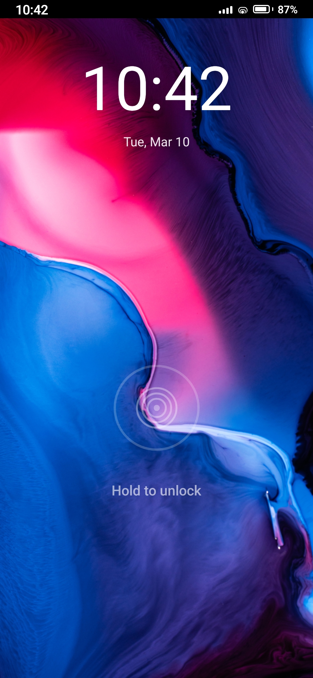 Lock screen with notifications